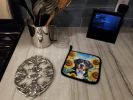 Greater Swiss Mountain Dog in Sunflowers Pair of Pot Holders Kitchen Heat Resistant Pot Holders Sets Oven Hot Pads for Cooking Baking BBQ