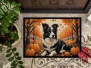 Border Collie Doormat 18H X 27W - Fall Front Door Mat Indoor Outdoor Rugs for Entryway, Non Slip Washable