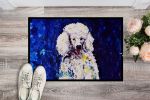 White Poodle Doormat 24H X 36W - Louie Indoor Outdoor Rugs for Entryway, Non Slip