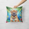 Shar Pei Throw Pillow Machine Washable, Indoor Outdoor Decorative Pillow for Couch, Bed or Patio, 18Hx18W - Luau