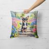 Chihuahua Throw Pillow Machine Washable, Indoor Outdoor Decorative Pillow for Couch, Bed or Patio, 18Hx18W - Spring Path