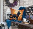 Belgian Sheepdog Throw Pillow Machine Washable, Indoor Outdoor Decorative Pillow for Couch, Bed or Patio, 18Hx18W - Fall