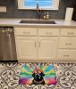 Black Labrador Hippie Dawg Memory Foam Kitchen Mat Machine Washable Anti-Fatigue Mat Cushion Comfort Bath Mat or Kitchen Rug
