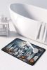 Siberian Husky Spooky Halloween Memory Foam Kitchen Mat Machine Washable Anti-Fatigue Mat Cushion Comfort Bath Mat or Kitchen Rug