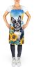 French Bulldog Apron Cooking Kitchen Server Baking Crafts Gardening for Adult Women Men, Unisex, Large, Multicolor - Sunflowers