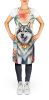 Alaskan Malamute Apron Cooking Kitchen Server Baking Crafts Gardening for Adult Women Men, Unisex, Large, Multicolor - Luau