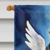 Black Labrador Retriever My Angel House Flag Large Porch Sleeve Pole Decorative Outside Yard Banner Artwork Wall Hanging, Polyester, House Size