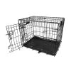 Dog Crate Folding Metal Pets Crates Double Door Puppy Cage Easy Set Up 30 inches