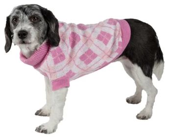 Argyle Style Ribbed Fashion Pet Sweater XS-M (size: Small)