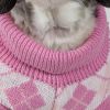 Argyle Style Ribbed Fashion Pet Sweater XS-M