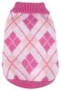 Argyle Style Ribbed Fashion Pet Sweater XS-M