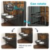Modern Dog Kennel 80 LB, Dog Crate Furniture Removable Tray, Double-Door Dog House