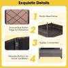 Wicker Dog House with Canopy, Indoor Outdoor with Weatherproof Roof