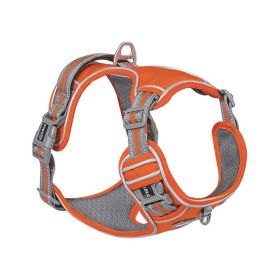 Explosive Red Adventure Dog Harness - Ultimate Safety And Comfort For Large Dogs (Color: Orange, size: XL)