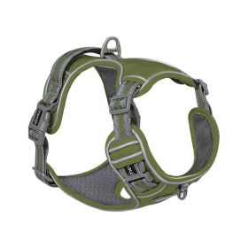 Explosive Red Adventure Dog Harness - Ultimate Safety And Comfort For Large Dogs (Color: Armygreen, size: M)