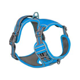 Explosive Red Adventure Dog Harness - Ultimate Safety And Comfort For Large Dogs (Color: Blue, size: S)