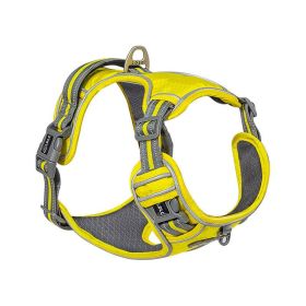 Explosive Red Adventure Dog Harness - Ultimate Safety And Comfort For Large Dogs (Color: Yellow, size: XL)
