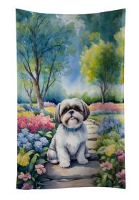 Shih Tzu Decorative Kitchen Bath Hand Towel 15Wx25H - Spring Path (Default: Default)