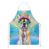French Bulldog Hippie Dawg Apron Cooking Kitchen Server Baking Crafts Gardening for Adult Women Men, Unisex, Large, Multicolor