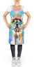French Bulldog Hippie Dawg Apron Cooking Kitchen Server Baking Crafts Gardening for Adult Women Men, Unisex, Large, Multicolor
